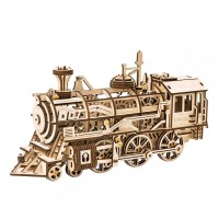 Wooden Puzzle 3D Locomotive, Robotime, LK701, 37x12x18.5cm.