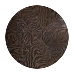 Wiktor Brown MDF Round Wallpanel Swirl Carved L