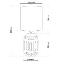Ceramic table lamp "Erida", ceramic table lamp in gray, with E14 socket, for dining room, living room, hallway or office, table lights inside