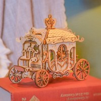 3D Wooden Puzzle Carriage, Robotime, TG506, 15.5x8.5x12.5cm