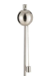 J-Line Garden torch Sphere Stainless Steel Silver