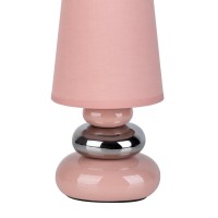 Keramik Tischleuchte "STONEY" rosa - Klassik - Tischleuchte - - rosé/lachs - E14 - keine Angabe
