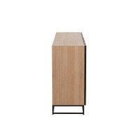J-Line dressoir 4 Deuren Zigzag - hout/metaal - naturel/zwart