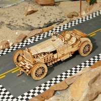 Wooden Puzzle 3D Grand Prix Car, Robotime, MC401, 18.9x8x6 cm