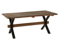 J-Line Dining Table Outdated Wood Brown