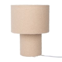 Table lamp "Fluffy" with text blades and foot in Almond, E27, approx. 31 cm high