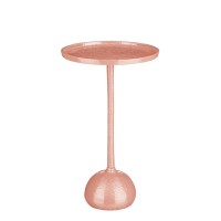 Colin Side Table - H58 x Ø34 cm - Recycled Aluminum - 100% FSC - Light Pink