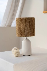 The Chalki Table Lamp - White Natural