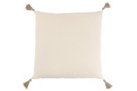 J-Line cushion Woven Square - polyester - beige