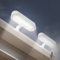 LED solar light "Garden Light" (2 Set) white, for outside, purpose - metal and plastic, white, with integrated LED