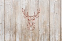 Metal Wall Decoration Deer, 141609, Rust Metal, 49.2x38.1cm