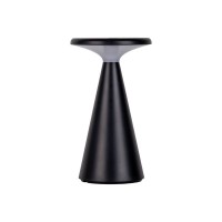 Solar battery table light "Palu" for outside and inside, made of plastic in black, 20 cm high