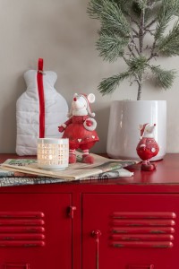 J-Line Cabinet 9 Drawers Metal Red