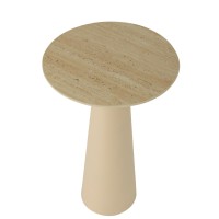 J-Line Bijzettafel Column Kegel Ijzer Ecru/Beige