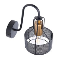 1er Wandleuchte Spot "FORO" aus Metall in Schwarz, mit E27-Fassung, ca. 22 x 13,5 x 23 cm. Stilvolle Beleuchtung für Wohnzimmer, Esszimmer oder Küche.