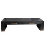 Tiess Black Wooden Veneer Coffeetable 2 Drawers