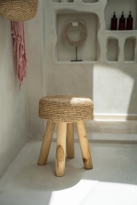 The Raffia Stool - Natural