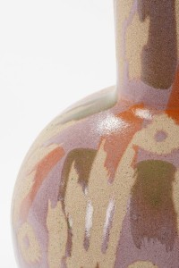 Javi Vase - H28 x Ø42 cm - Ceramic - Pink, Beige