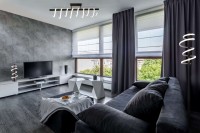 LED table lamp "Belleza", modern metal and plastic table lamp in black, and white, with firmly built -in LEDs, 50 cm high, lighting for living room, dining room, bedroom or office.