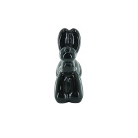 Ornament- Spaarpot Ballon Hond- Keramiek- Zwart-17x7x17cm