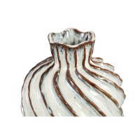 Marel White Round Ceramic Vase Swirl Lines L