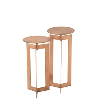 J-Line bijzettafel Zino Hoog - ijzer - koper