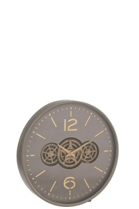 J -Line Klok gear - Wood - Gray/Gold - Large - Ø 60 cm