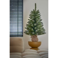 Pittsburgh Kunstkerstboom in Jute - H90 x Ø56 cm - Groen Frosted
