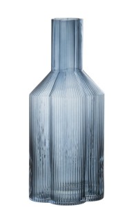 J-Line carafe Fiore - glass - dark blue