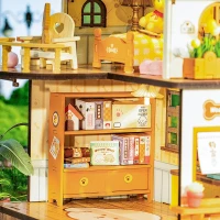 DIY Huisje Puppy's Cozy Villa with LED lighting, Robotime, DG169, 22x18.3x23.5cm