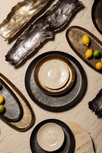 Jowad Graphite Alu Sheet Bowl Ribbed Round L