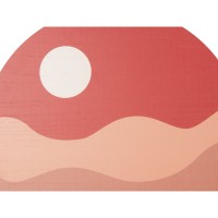 Muur kunst zonsondergang