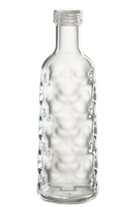 J-Line bottle Hammered in gift box - plastic - transparent