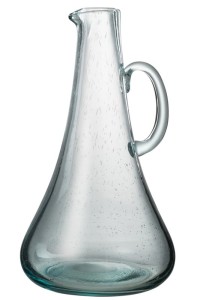 J-Line Long carafe - glass - transparent/light blue