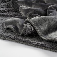 Mardy Fleece Plaid - L200 x B150 cm - Polyester - Antraciet
