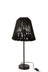 J-Line Mila table lamp - jute - black