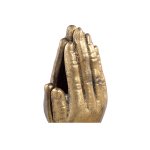 Welder Gold Metal Book Holders Hand Statues Round
