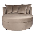 Fayen Velvet Sand Fauteuil Half Round KD