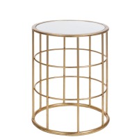 J-Line bijzettafel Spijlen - metaal/glas - goud
