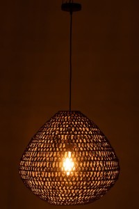 J-Line Ceiling Lamp Metal Twisted Dark Natural
