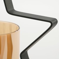 Kerstkandelaar - Set van 2 - L20 x B11 x H32 cm - IJzer - Zwart, Goud
