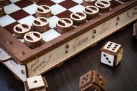 Eco Wood Art, Game set, Chess and Checkers set, 0587, 25x28.5x4.2 cm