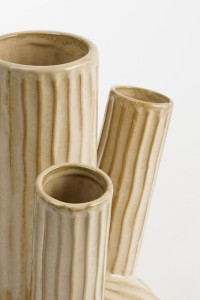 Felipe Tulip Vase - H27 x Ø20 cm - Ceramic - Beige