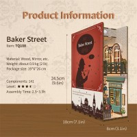 DIY Book Nook Bookend Baker Street, Tone-Cheer, TQ108, 18.2x8x24.5cm