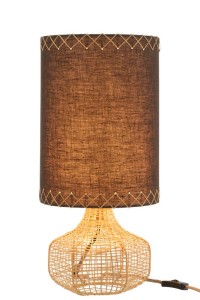 J-Line table lamp Ibiza - jute - brown - large