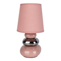 Keramik Tischleuchte "STONEY" rosa - Klassik - Tischleuchte - - rosé/lachs - E14 - keine Angabe