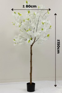 Artificial Cherry Blossom 150cm White