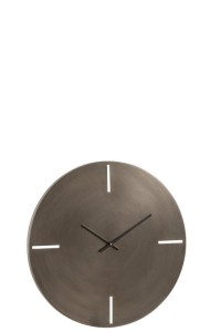 J-Line Round clock - metal - dark gray - S - Ø 50.5 cm