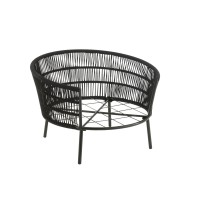 J-Line Stoel Joa Metaal/Rattan Zwart