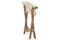 J-Line Foldable chair - bamboo/textile - natural/white